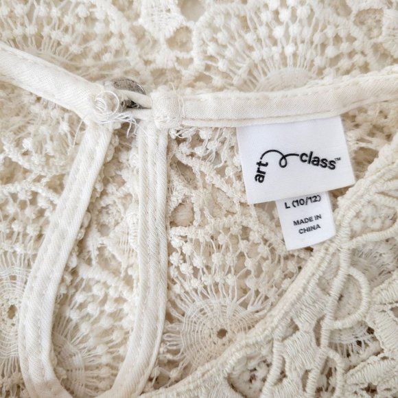 Art Class Cream Lace Topper Girls Large - Picture 3 of 5